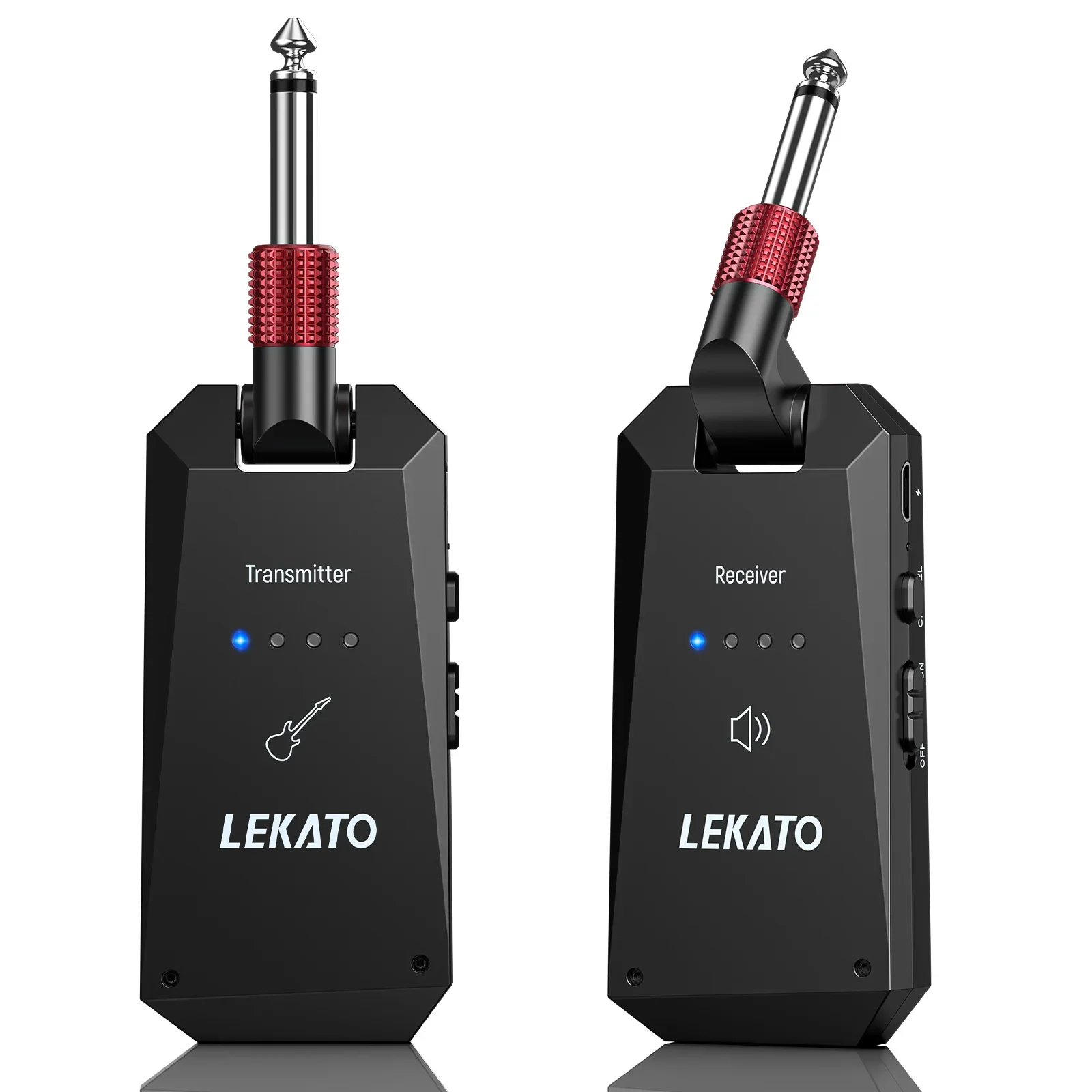 Lekato Wp-5G 무선 오디오 시스템 24비트/48Khz Hd - 스튜디오 기타/베이스/키보드 녹음용 무소음 전송