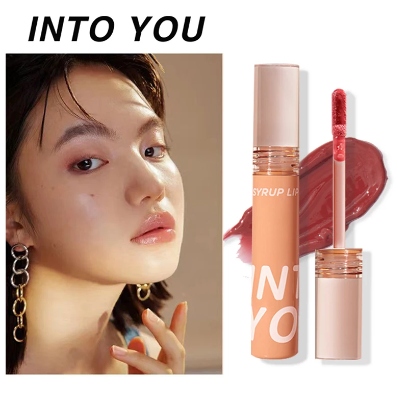 

INTO YOU Syrup Glossy Lip Tint (The FOOD Series) Liquid Lipstick Glossy Lip Cosmetics 5 Colors Lip Tint Glossy Lipstick Makeup