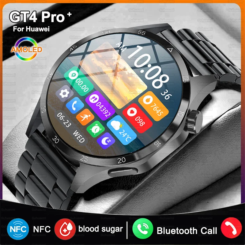 Orologio Per Xiaomi Huawei Gt4 Plus Smart Watch Mens Nfc Bluetooth Call Sport Impermeabile Heartrate Blood Suger Gps Smartwatch Donna