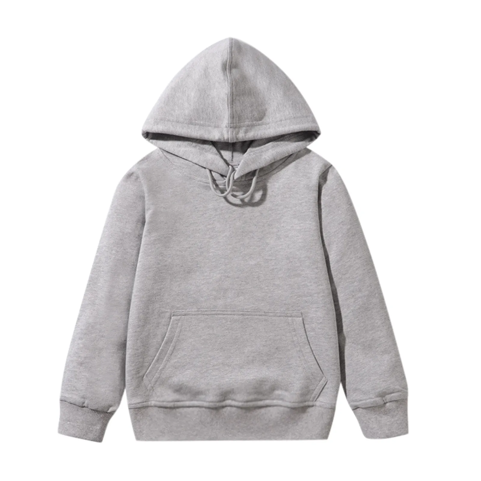용수철 가을 겨울 캐주얼 데일리 후드티, 대형 포켓 스웻셔츠, 단색 후드티, 맨투맨 상의, 어린이 패션
