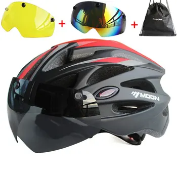 MOND ultraleichter-integral-geformter Radfahrhelm-Fahrradhelm mit magnetischen Gläsern UNISEX 1