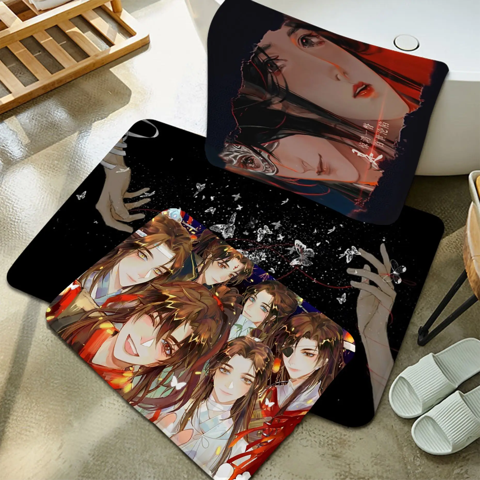 

Anime Tian Guan Ci Fu Floor Mat Non-Slip Laundry Room Mat Laundry Decor Balcony Child Living Room Bedside Mats
