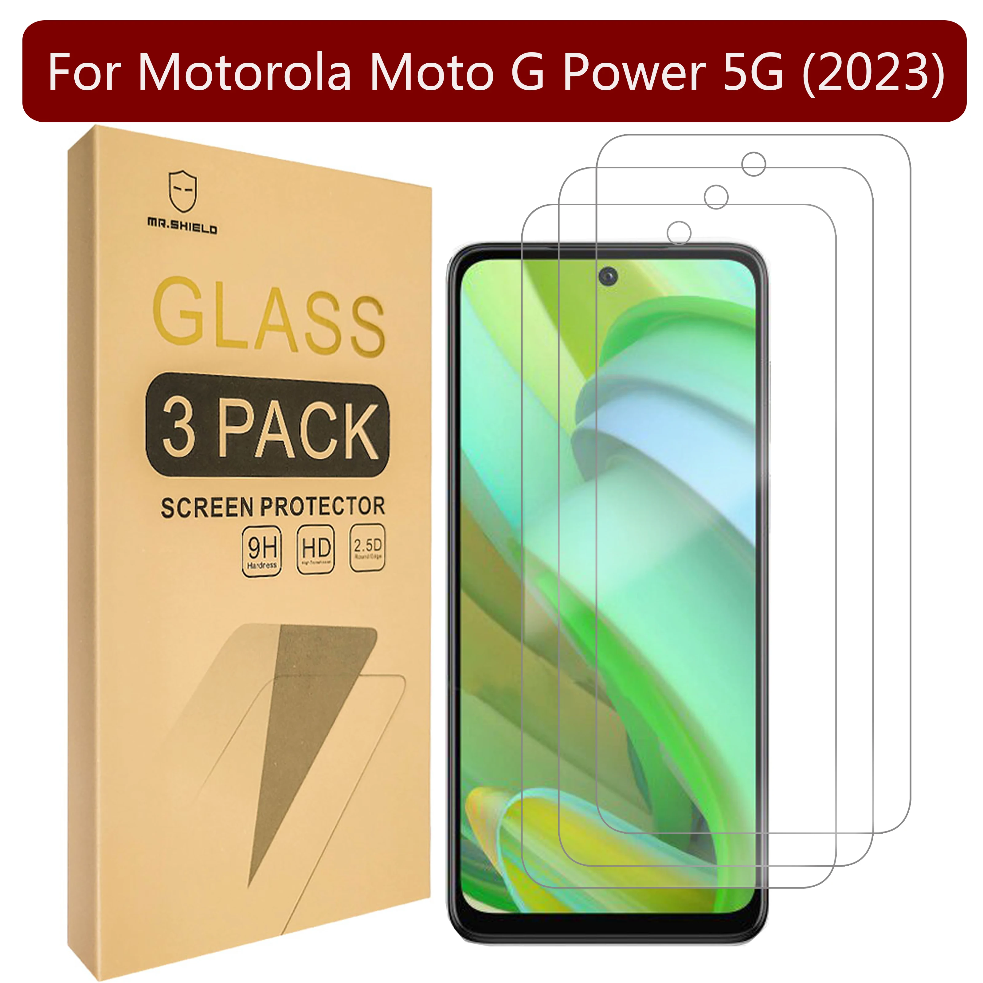 

Mr.Shield [3-Pack] Screen Protector For Motorola Moto G Power 5G (2023) [NOT fit for 2020-2022 Version] [Tempered Glass]