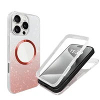 Glitter Bling Sparkly Hybrid Shockproof For MagSafe 360 Full Cover For iPhone 16 Pro Max 15 14 Plus 13 12 11 Magnetic Phone Case 1