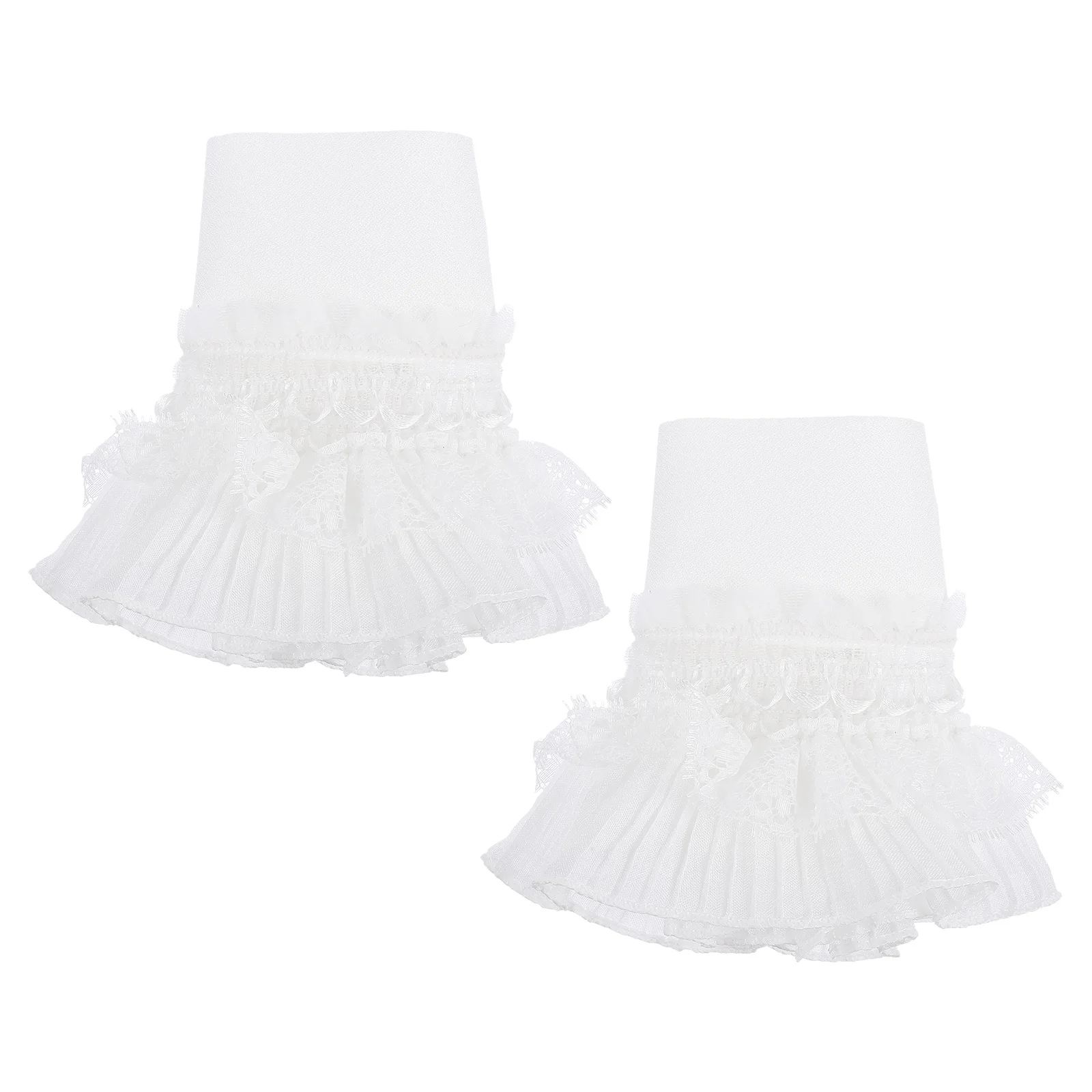 

1 Pair Lace Decorative Frilled False Sleeves Practical Clothes Fake Sleeves