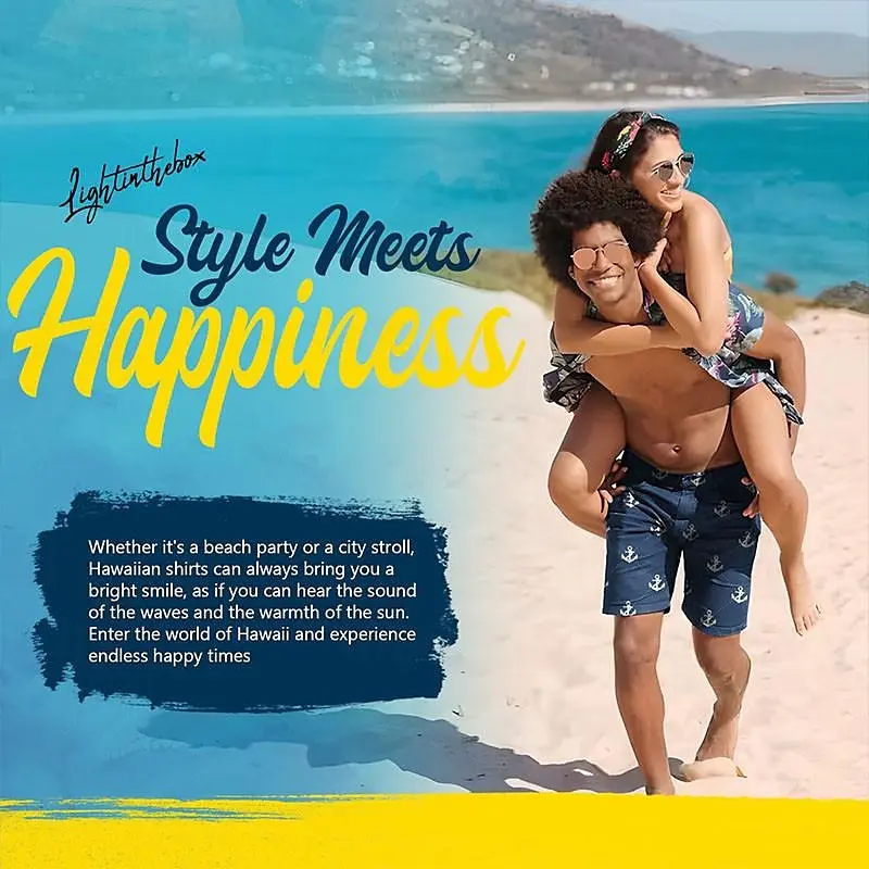 Description Picture 5 of item2024 Summer Men's Beach Shorts Coconut Tree Graphic Print Drawstring Shorts  Holiday Beach Trunks New Quick-Drying Sports Pants