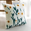 1psc Nordic Small Fresh Sofa Embroidery Pillow Cushion Bedroom Bed Pillowcover Decorative Backrest Flower Pillowcase 4