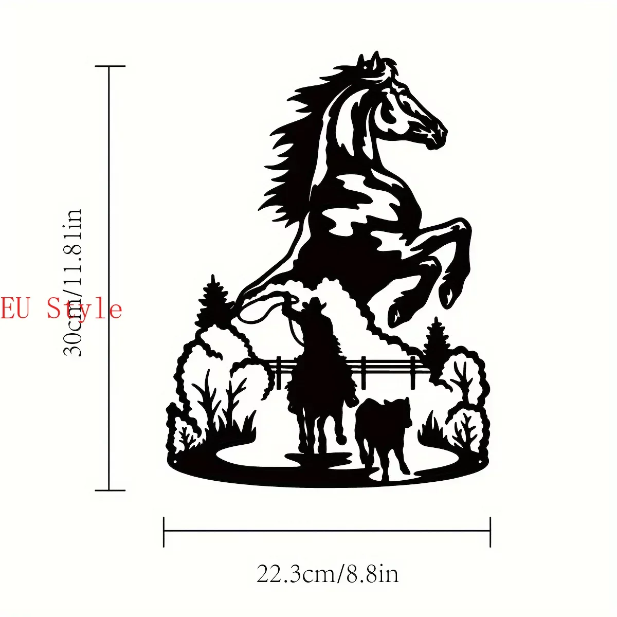 

Horse Cowboy Metal Wall Hanging Art Cowboy Sign Decoration Room Horse Metal Home Decor Cowboy Farmhouse Decor Gift Outdoor Deco