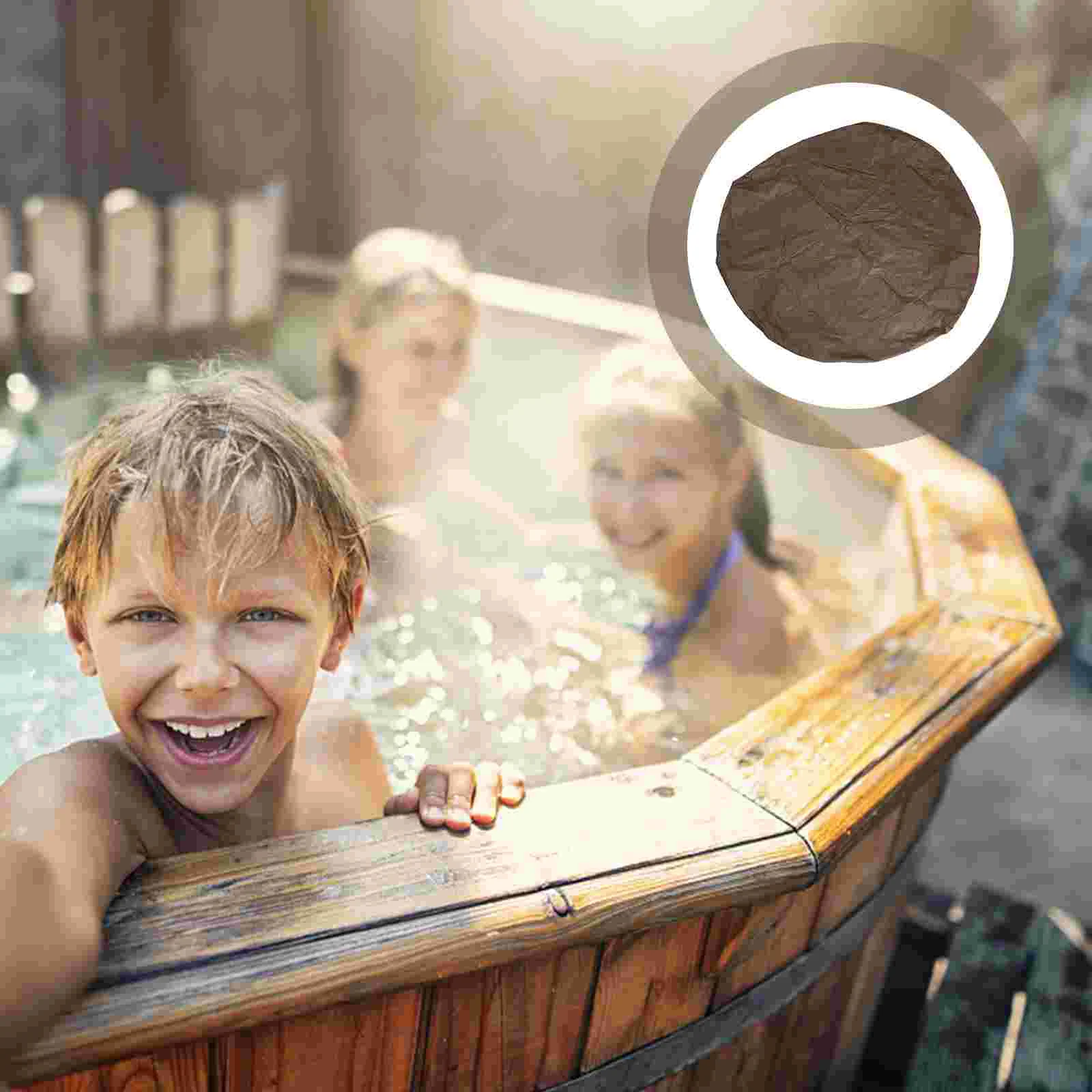 

1Pc Round Hot Tub Cover Bathtub Waterproof Dustproof Cover Courtyard Dust Cover