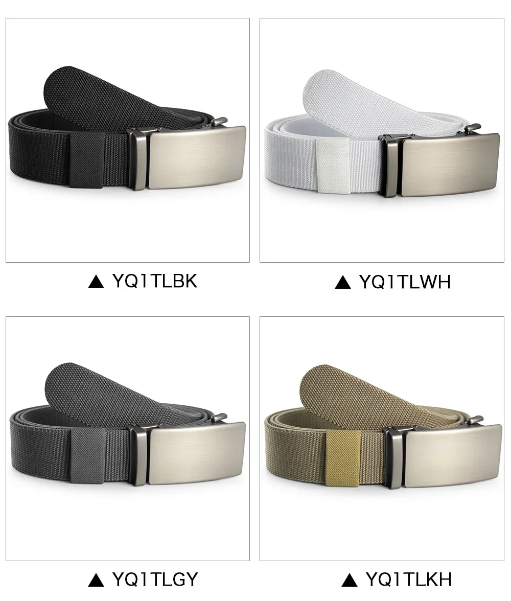Neue Golf Sport elastischen Gürtel Metall automatische Schnalle harte Stretch Nylon Herren militärischen taktischen Gürtel Bund Ceinture Femme – Detail 9