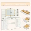 Vanity Makeup Desk 55 INCH Vanity Desk Mirror Dressers for Girl 2