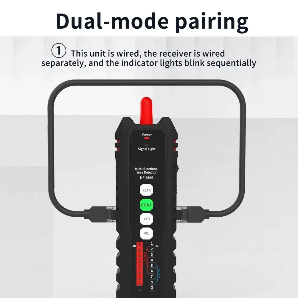 NF-859GT Line Finder Network Cable Length Breakpoint Test Red Light Power Meter Integrated Machine Multi functional Line Finder 4