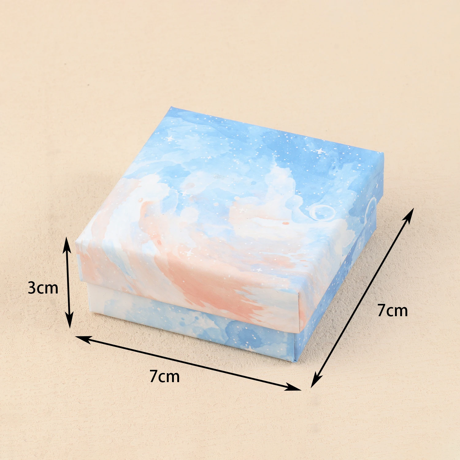 1pcs Blue Sky Gift Box Kraft Paper Display Couple Gift Box Gift Bags for Valentine's Day Earring Necklace Bracelet Accessories