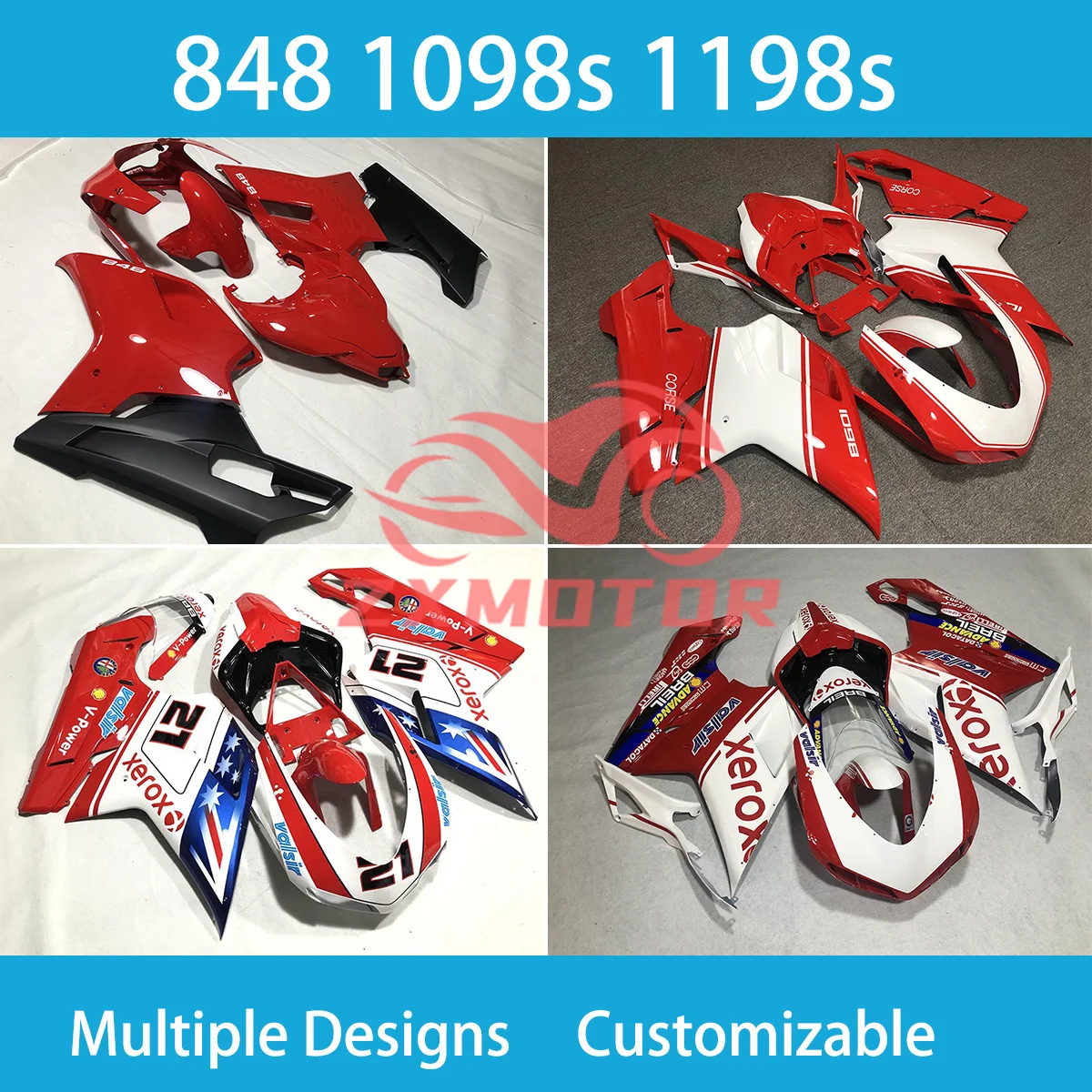 

Bodywork Fairing Kit for Ducati 848 1098 1198 1098s 1198s Motorcycle Accessories Refitting Body Racing Customized Fairings