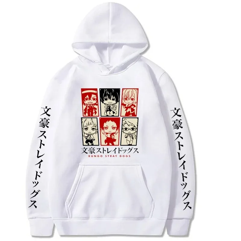 

Hot Anime Bungo Stray Dogs Print Hooded Hoodie Pullover Long Sleeve Harajuku Sweatshirt Unisex Hoodie Tops