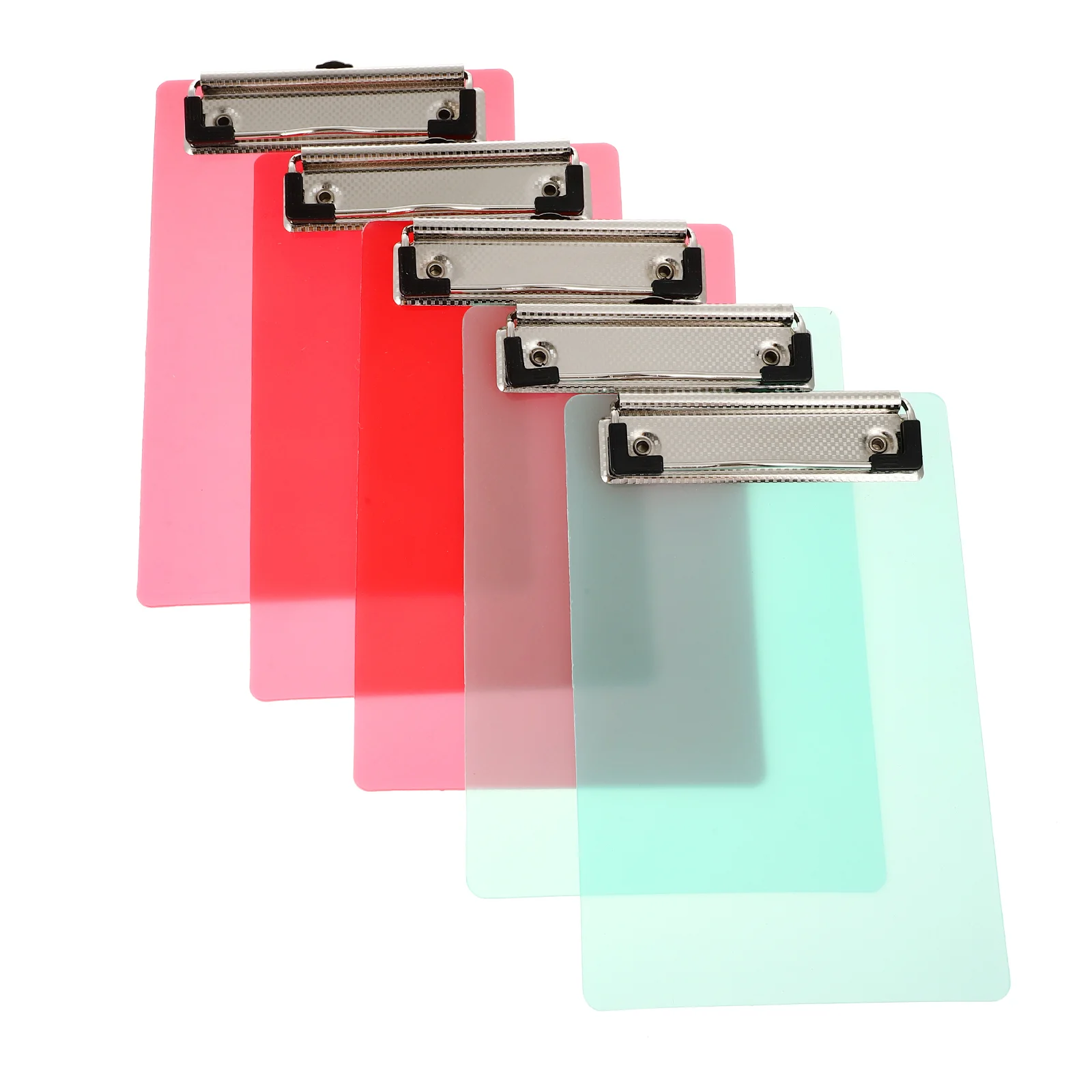 

5 Pack Transparent Clip Board With Storage Heavy Duty File Folders Metal Scissors Nurse Tabletop Accessories