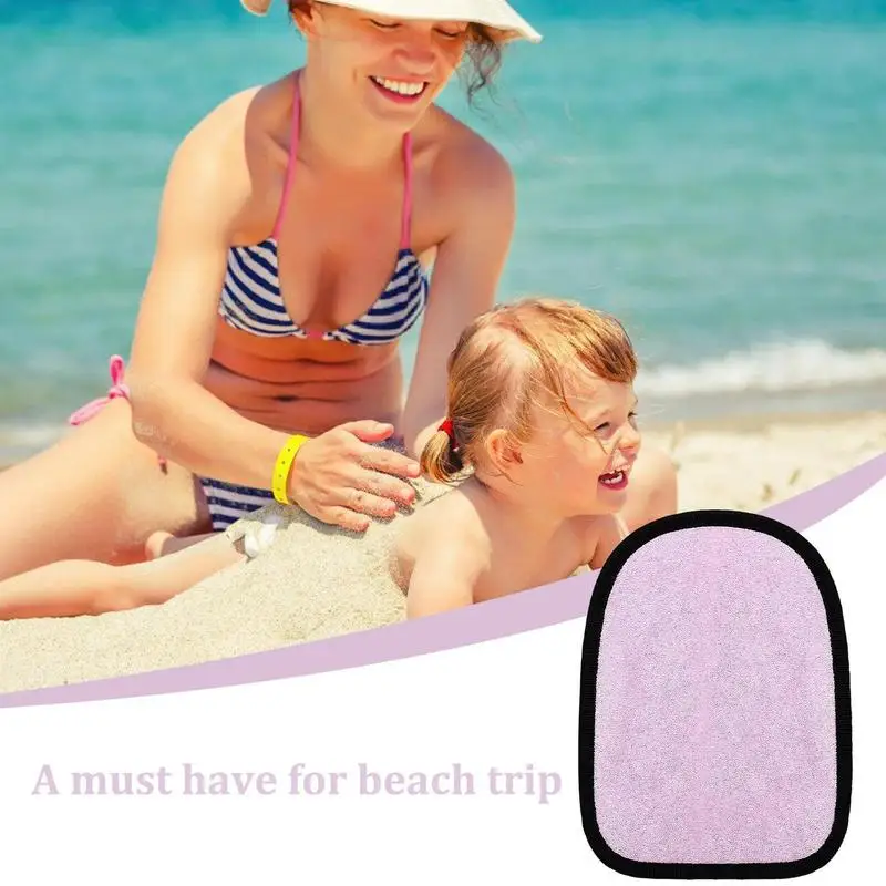 Beach Sand Mitt Wipe Off Mitt Sand Cleaning Gloves Travel Accessories Skin Friendly Clean Sand From Skin For Sandboxes 5