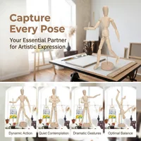freely bendable joints 12 Inch Articulated Wooden Mannequin multi pose adjustable Flexible Joint Drawing Doll 1