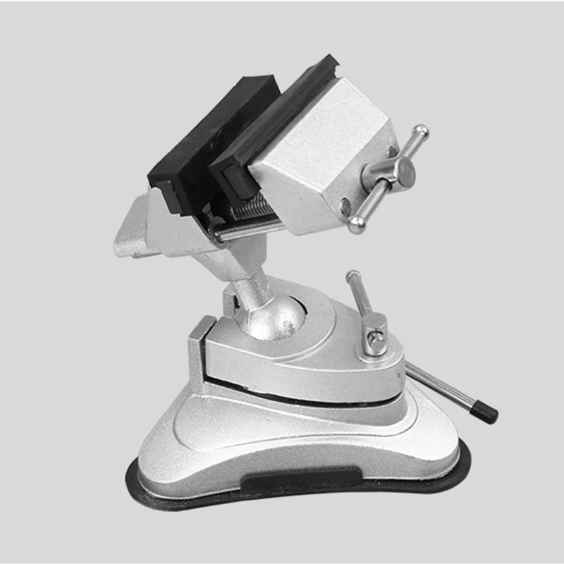 Woodworking Table Vise with Suction Cup Base Practical Aluminum Alloy Vacuum Base  Vise 360 Degree Rotation 3