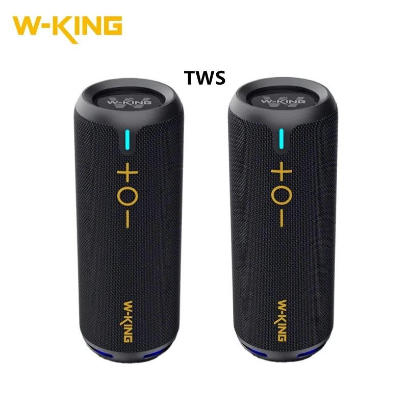 W-King-ポータブルワイヤレスBluetoothスピーカー,rgbライト付き