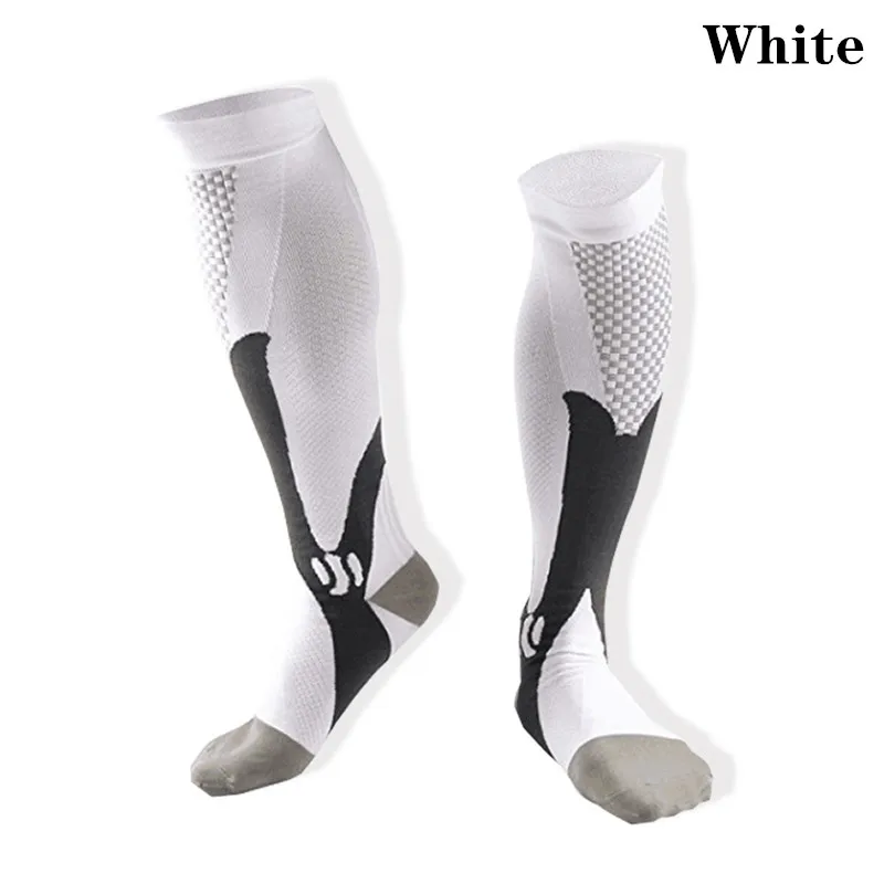 Unisex Black Compression Socks for Enhanced Performance and Pain Relief