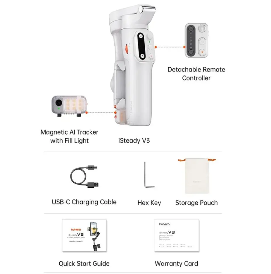 スマートフォン用ジンバルスタビライザー,AIトラッキング