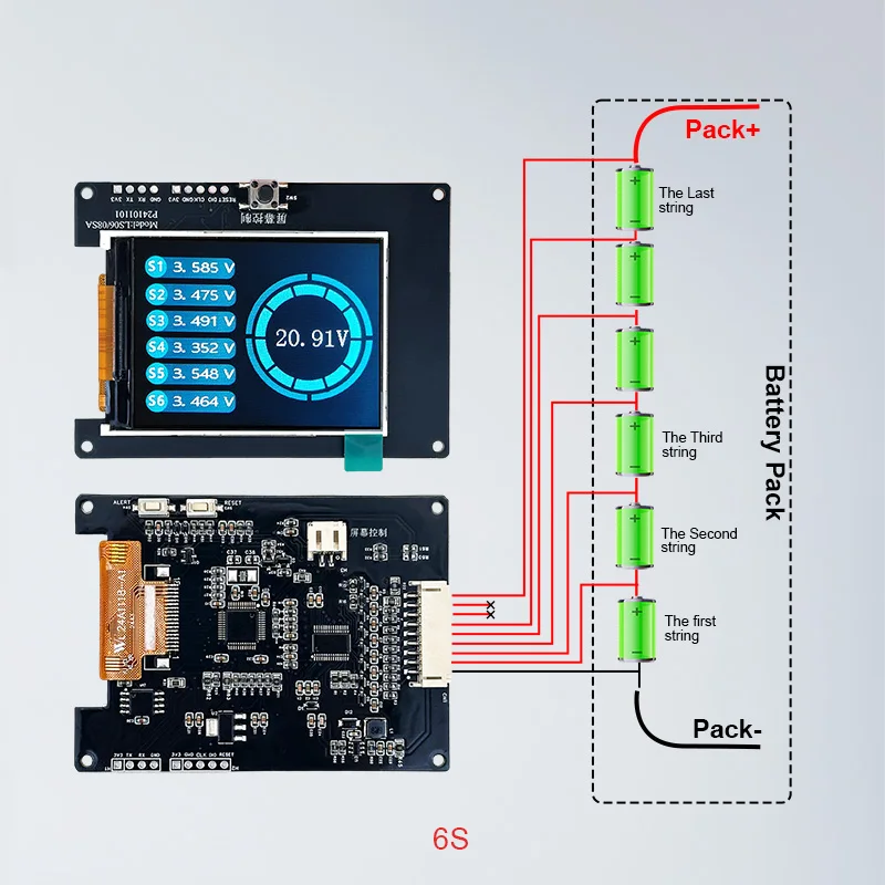 4S 6S 8S Battery volatge tester 12V 24V Lithium/Lifepo4 battery voltage checker