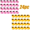 24pc Mini Rubber Ducks Pink with Sunglasses Sets Duck Toys Squeaky Rubber Ducks Cute Duckies for Little One Birthday Party 1