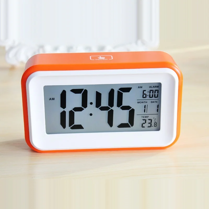 Silent Alarm Clock For Bedroom Night Led Alarm Clock Electronic Desk Decoration Budzik