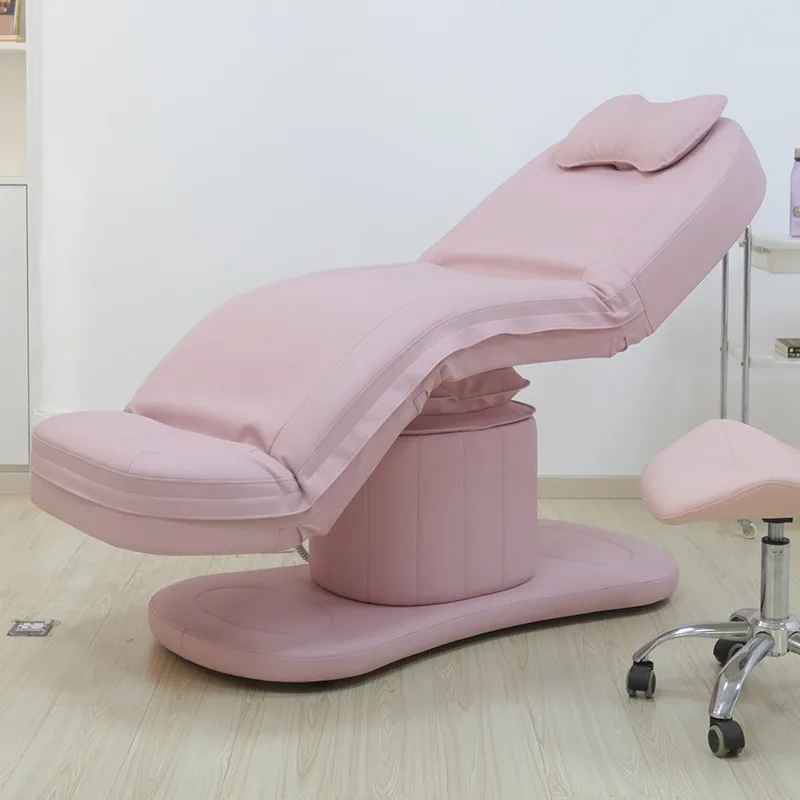 Luxury Cosmetic Electric Hydraulic Massage Treatment Beauty Salon Bed Pink Eyelash Bed Tattoo Bed