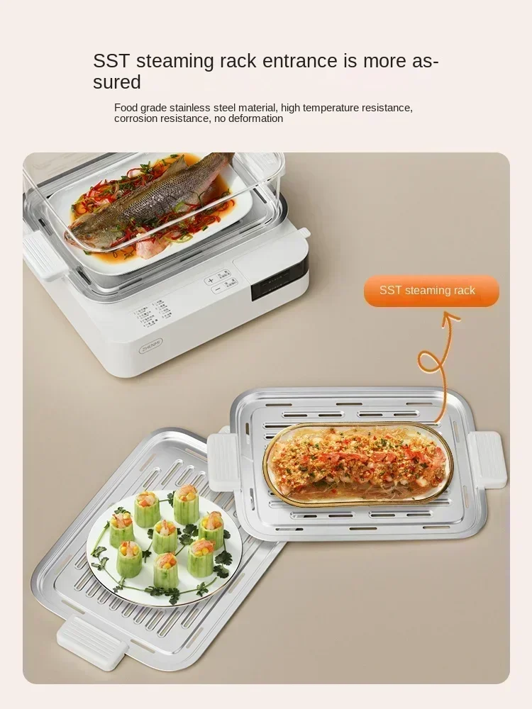 Steamer Household Steam Pot Small Multi-Functional Large Capacity Three Layers and Multiple Layers Box Electric Steamer Cooker