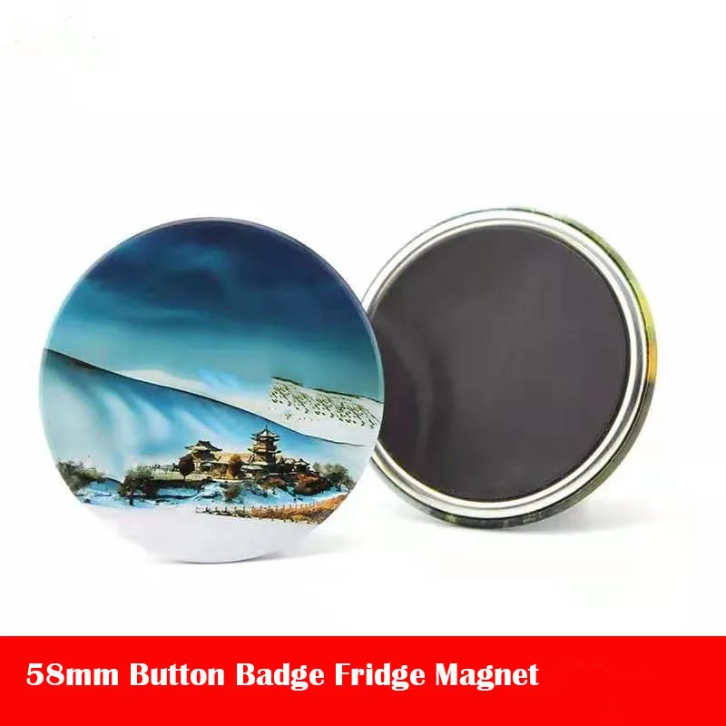 

58mm 100pcs magnetic button Badge magnet blank magnetic badge Fridge Magnet blank material for DIY button badge Making