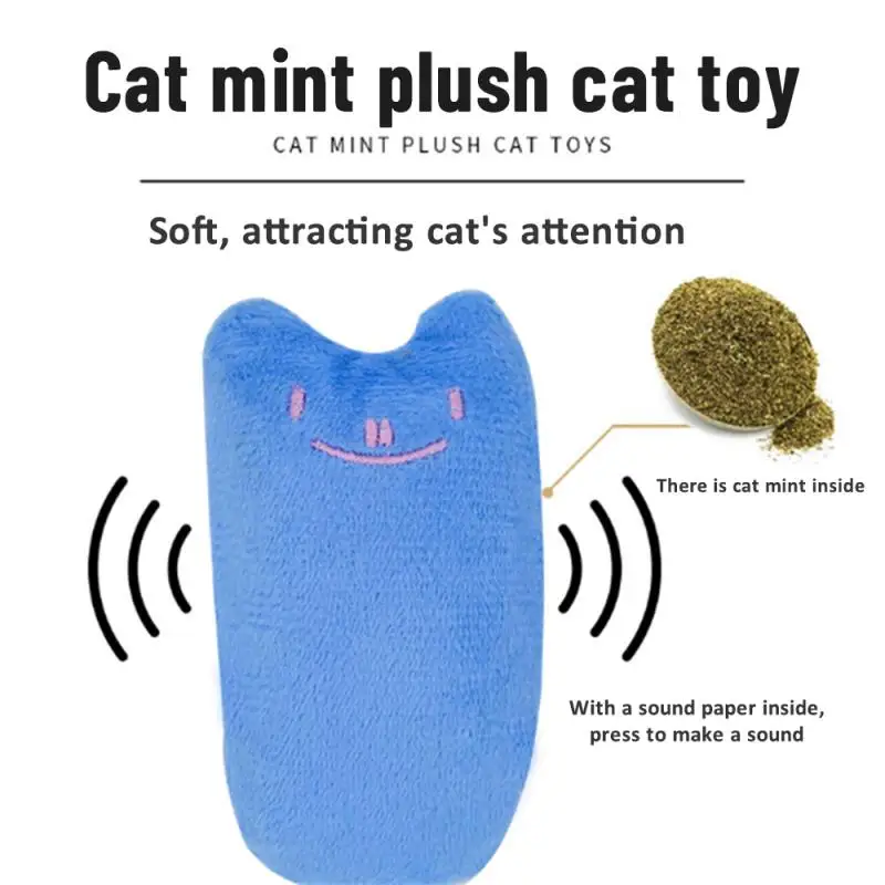 

Catnip Toy Soft Funny Cute Mini Interactive Chewing Squeaky Toy Cat Doll Lovely Creative Plush Cat Toy Pet Accessories