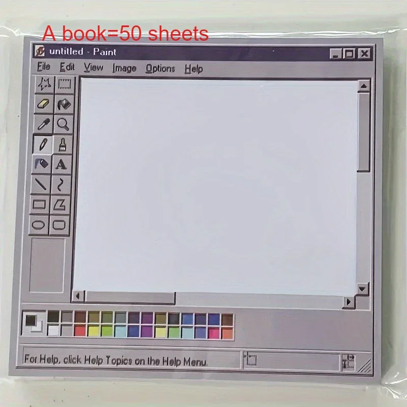 Vintage Computer Illustration Sticky Notes - 50 Sheets of Durable Adhesive