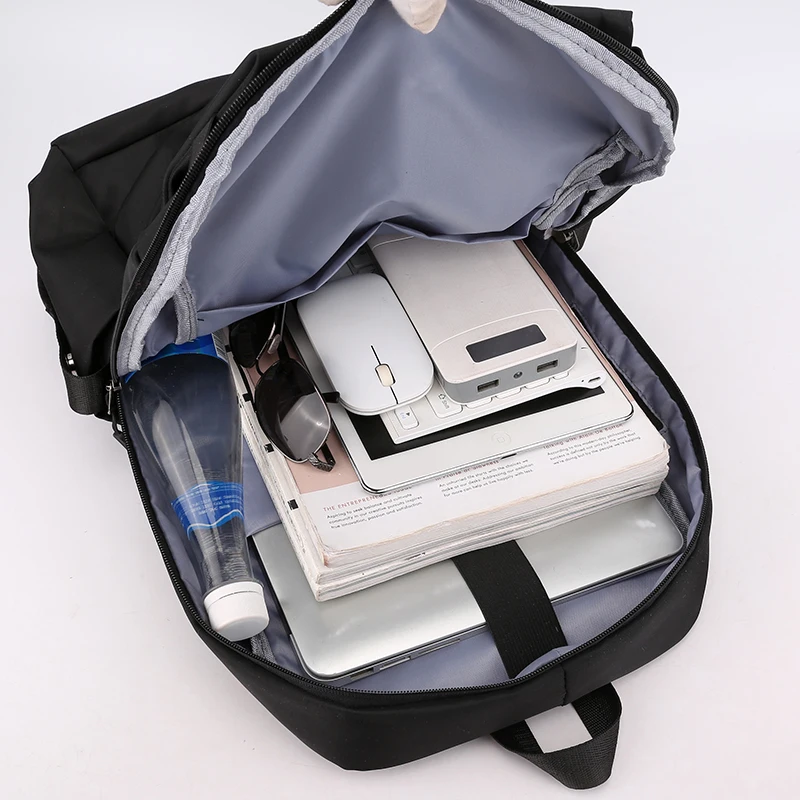 High Quality Men's Nylon Backpack Waterproof Back Pack 15.6 Inch Laptop Mochila Bookbag Large Capacity Student Bag