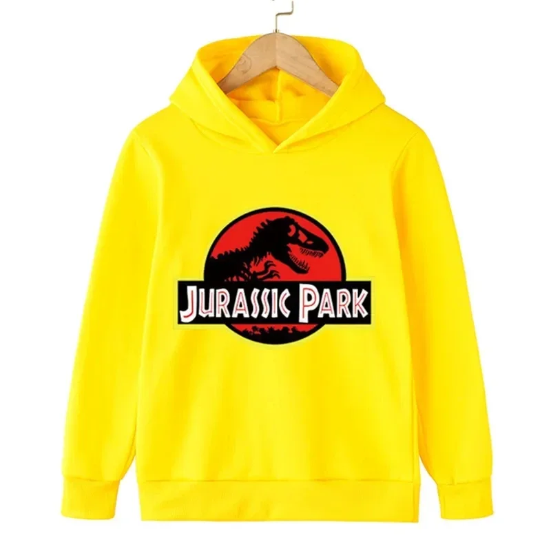 

2-13 Years Old Kids Dinosaurs Hoodie Children's Spring Autumn Long Sleeve Sweatshirts Jurassic World 3 Fashion Casual Hooded Top