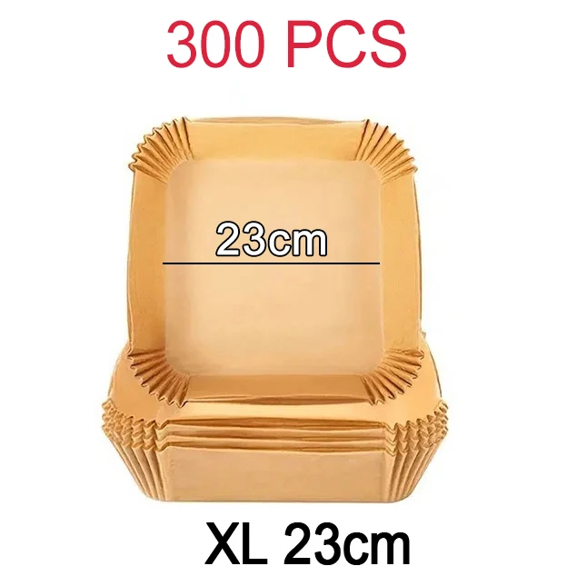 Oil-Proof Disposable Parchment Liner for Air Fryers - 23cm Square/Round Baking Mat