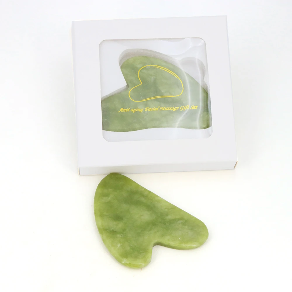 Natural Stone Gua Sha Massage Board Pink Rose Quartz Amethyst Guasha Plate Jade Face Massager Scrapers Tools for Neck Back Body