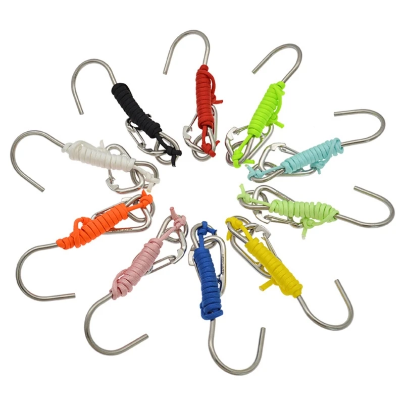 

Single Head Stainless Steel Flow Hook Single Claw Hook Safety Rope Underwater Photographers Must-have Accessories