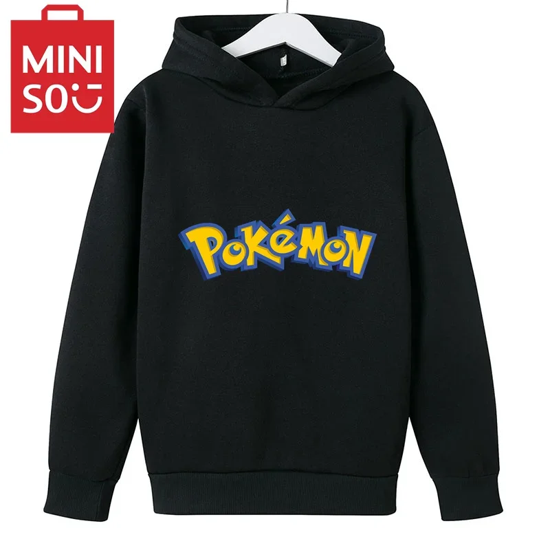 

Miniso Autumn and Winter Fashion Children 3-15 years old sports and leisure daily cartoon brand children's hoodie size 100-160