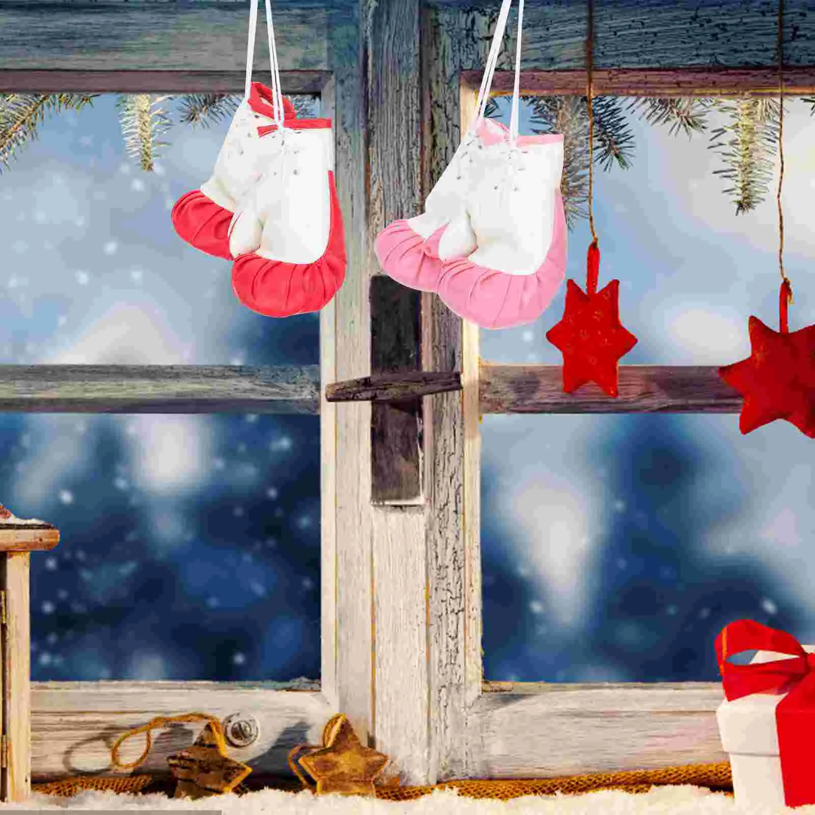 

2 Pairs Mini Boxing Gloves Pink Large Party Decorations Souvenirs Pvc Christmas Room