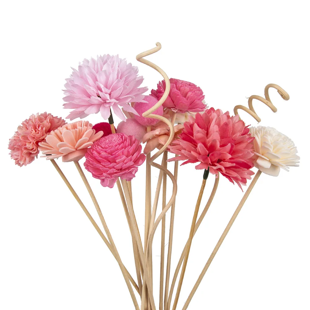 15Pcs Reed Diffuser Replacement Sticks Simulation Flowers DIY Handmade Home Decor Rattan Oil Diffuser Refill Sticks reed diffuser refill sticks