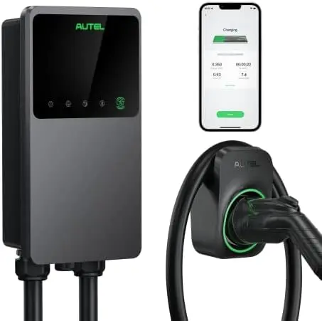 

Home Vehicle (EV) Charger, up to 40 Amp, 240V, Level 2 WiFi and Bluetooth Enabled EVSE, NEMA 14-50 Plug, Indoor/Outdoor, 25-Foo