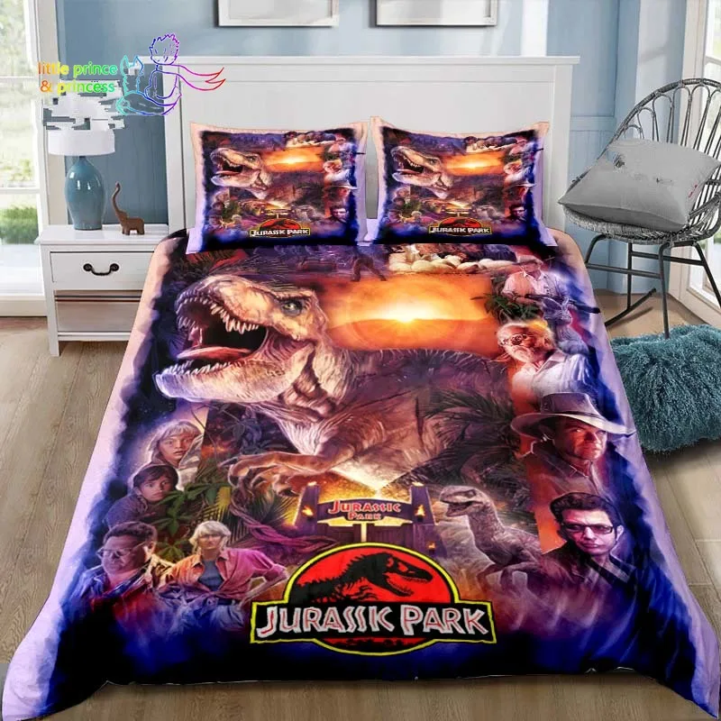 Dinosaur Jurassic Park 3D Print Bedding Set Single Twin Full Queen King Size Bed Set Adult Kid Bedding Gift