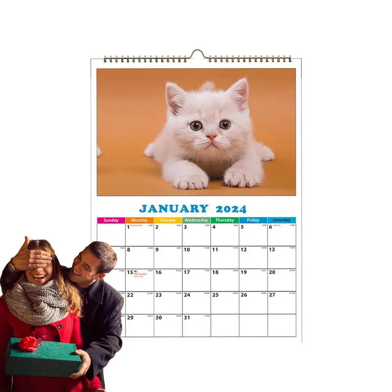 

2024 Dog Calendar For Wall Funny Daily Cat Calendar A4 Wall Calendar Dog Calendar Daily Wall Decor For Apartment Dormitory