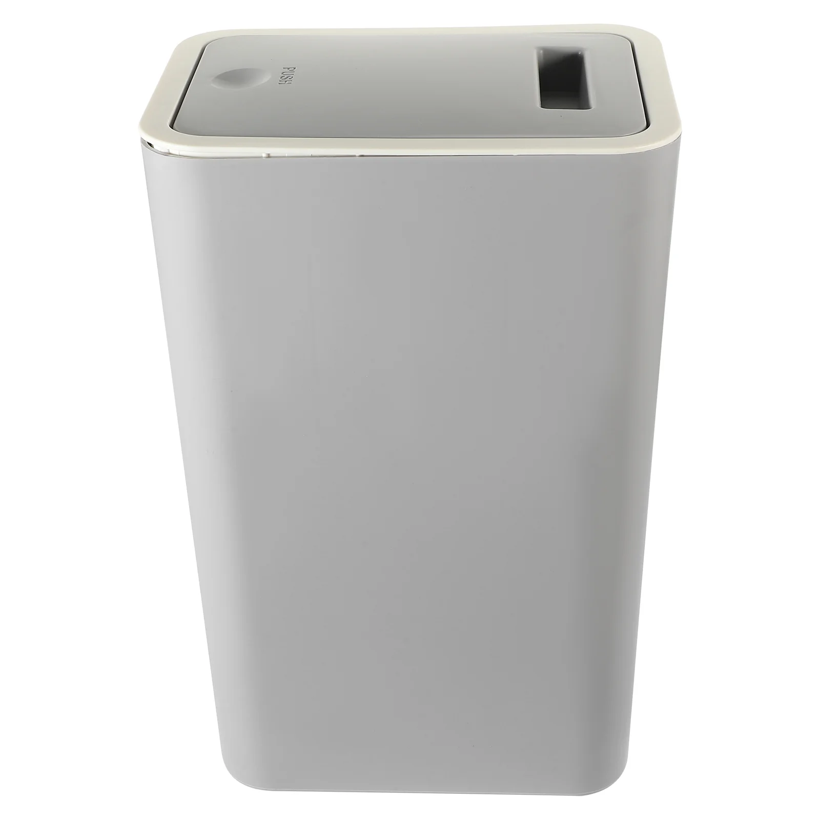 

Kitchen and Bathroom Trash Can with Lid Slit Press-type Storage Bucket Dogproof Reusable Garbage Large Narrow Office