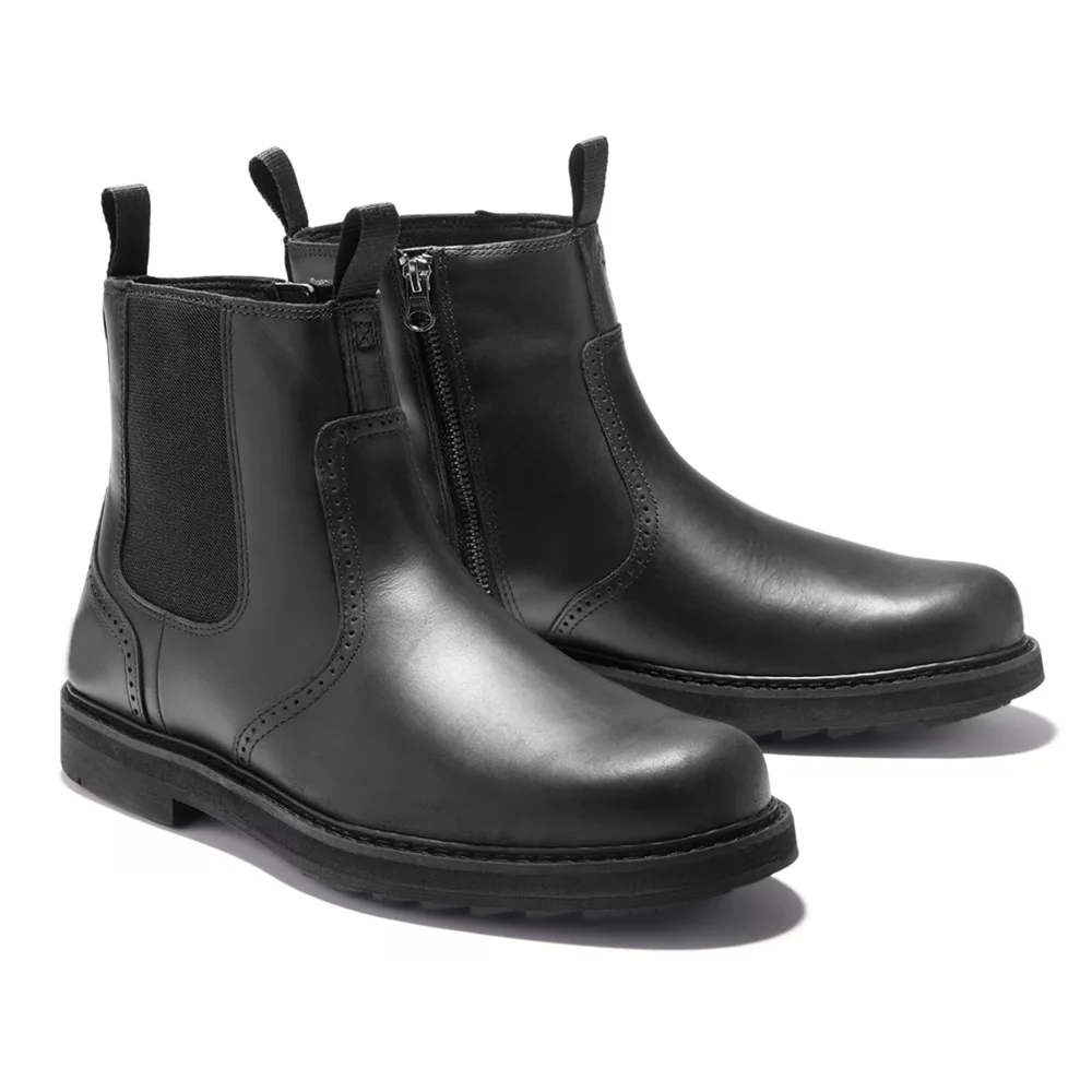 Men Chelsea Boots Leather Autumn Winter Shoes