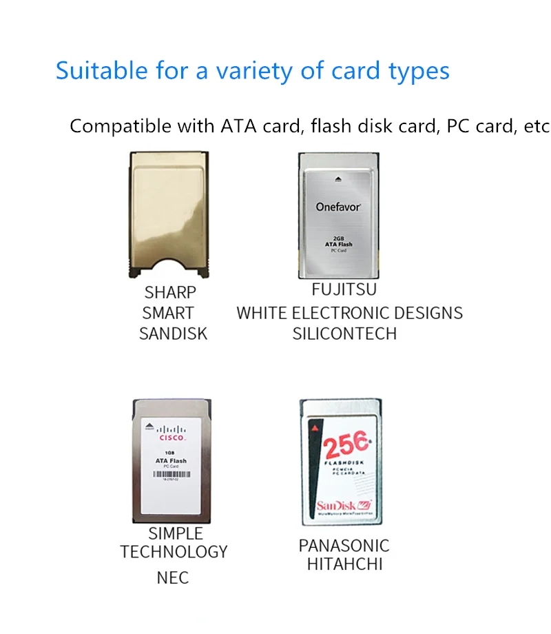 Onefavor ATA PCMCIA Memory Card Reader, 68pin PCMCIA Card To USB Adapter Converter Cardbus Pcmcia Pc Card Ata Memory Card Reader - View #10
