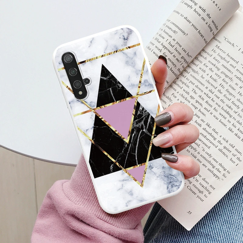 Elegant Marble Pattern Silicone Phone Case – Soft Protective Cover