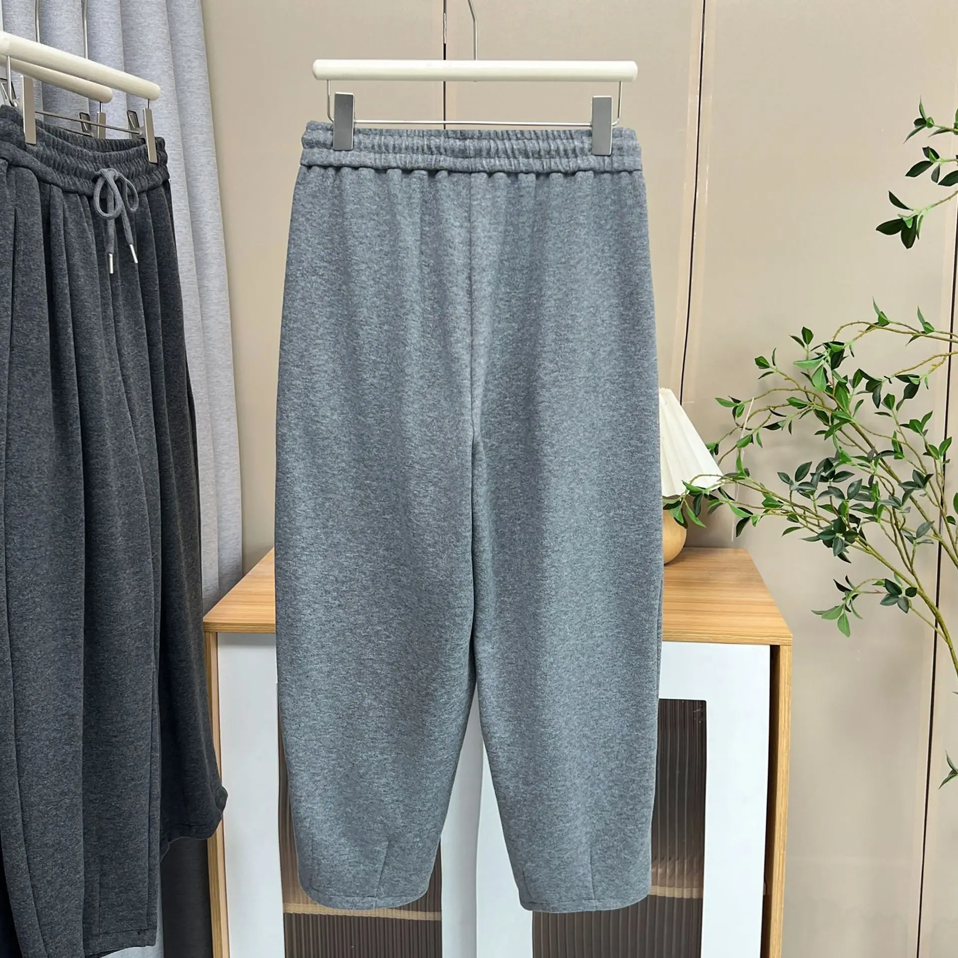 XXXXL Fashion Plus Size Women's Harem Pants Autumn New Simple And Classic Solid Color Casual Radish Bottoms 041